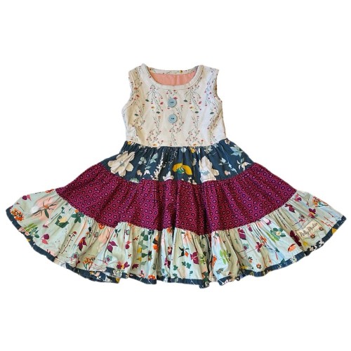 Nelly Madison Baby Girl 18 Months Boho Cottagecore Artsy Tiered Floral Dress