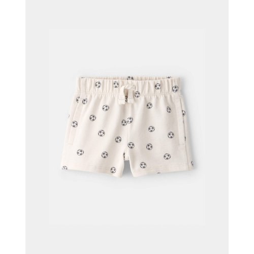 Baby Boy Soccer French Terry Shorts - White | Carter's