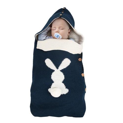 Rabbit Button Wool Blend Cocoon (0-12M)