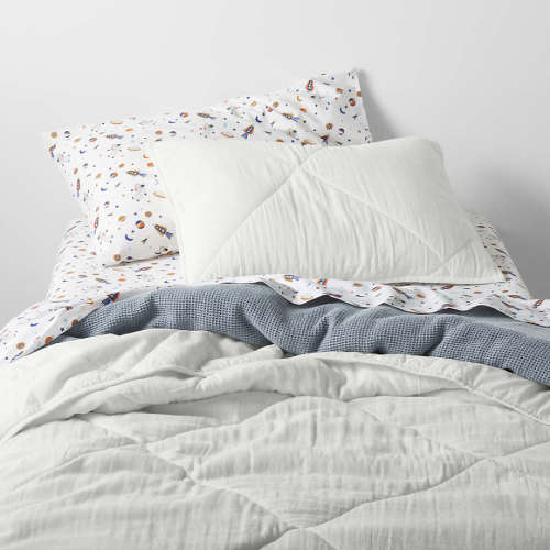 Supersoft Pampas Ivory Gauze Kids Twin Quilt