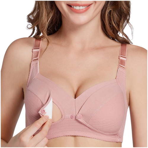 ZACPNCV Seamless Nursing Bras for Breastfeeding Soft Wireless Sleep Maternity Bralette Regular and Plus Size Watermelon Red 34/75B