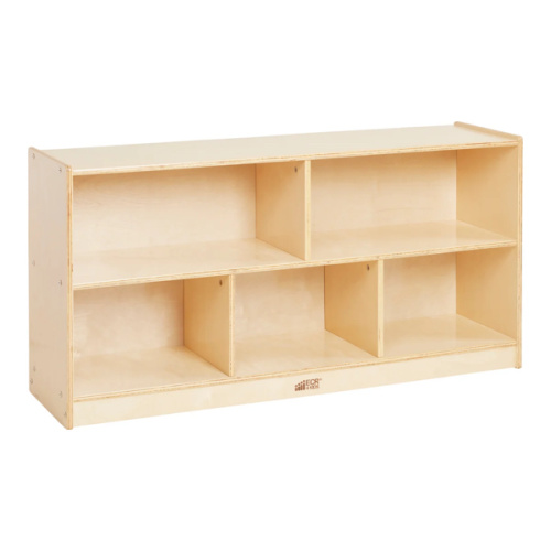 5-Compartment Mobile Storage Cabinet: Natural