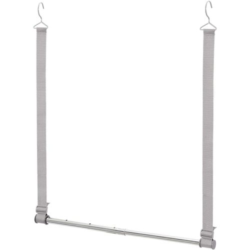 STORAGE MANIAC Hanging Closet Rod, Adjustable Width and Height Closet Hanging Organizer, Space-Saving Clothes Hanging Bar, Closet Extender Hanging Rod Double Closet Hanging Rod, 1 Pack Webbing