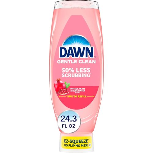 Dawn Gentle Clean EZ-Squeeze Dishwashing Liquid Dish Soap, Pomegranate and Rose Water Scent 24.3 fl oz