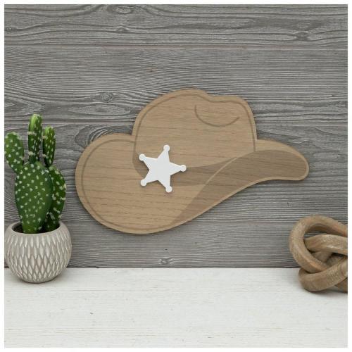 Brown Cowboy Hat Wood Wall Decor