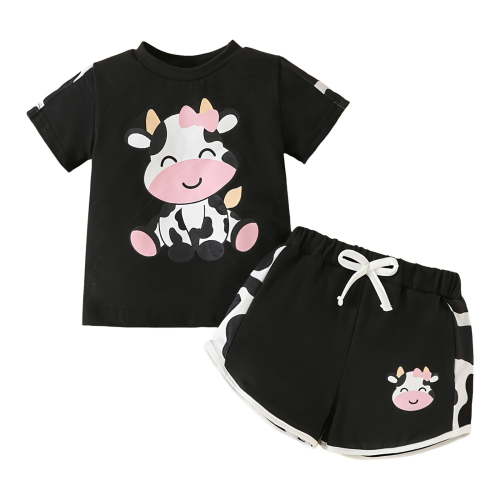eczipvz 3 Months Baby Girl Clothes Romper Shorts Set Floral Summer Outfits Cute Baby Clothes Girl Black,6-9 Months