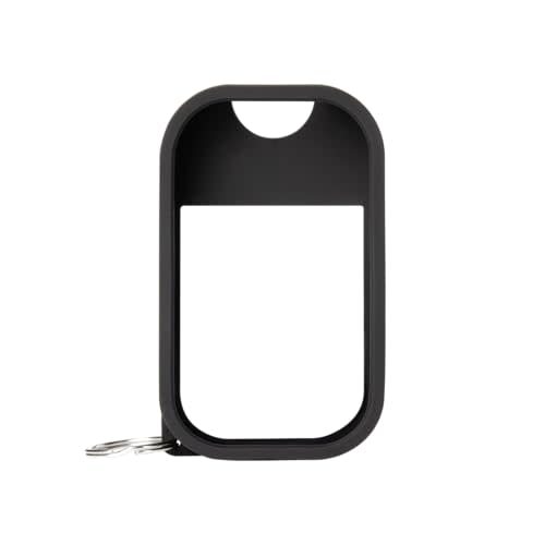 Touchland Hand Sanitizer Mist Case 1FL. OZ., Protective and Stylish Hand Sanitizer Spray Accessory, Silicone Case with Keyring, Jet Black