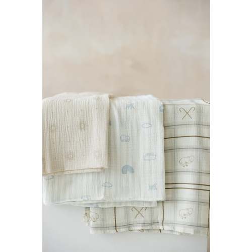 Muslin Baby Boy Swaddles Set of 3