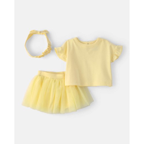 Baby Girl 2-Piece Top & Skirt Set - Yellow | Carter's