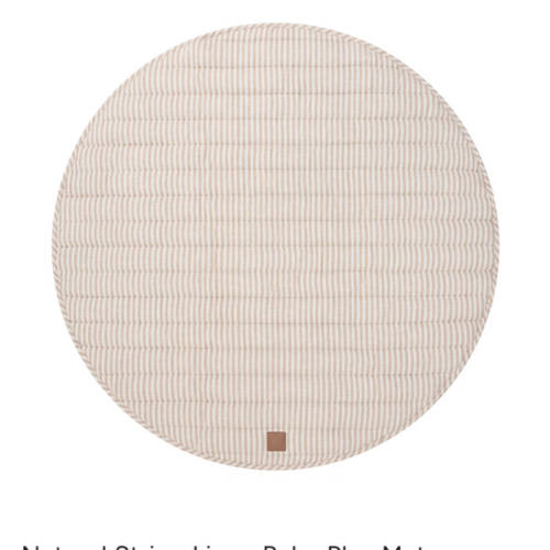 Natural Stripe Linen Baby Play Mat