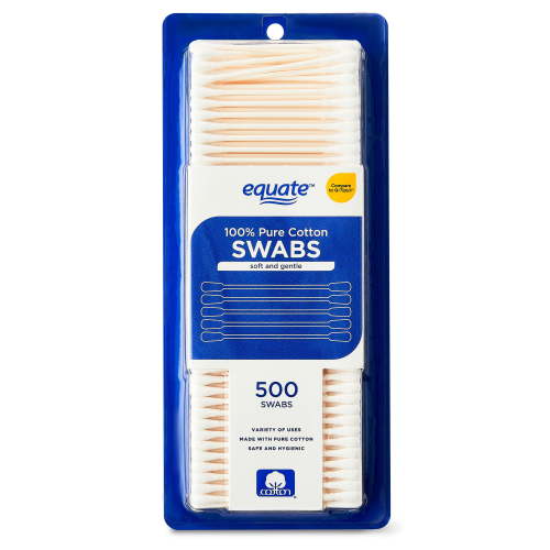 Equate Cotton Swabs, 500 Count, Compare to Q-Tips® HSA/FSA Eligible
