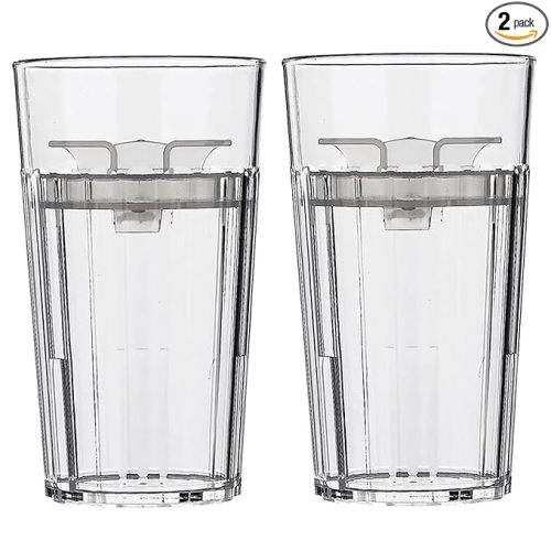 Reflo Smart Cup Bundle (Clear 2-Pack) Montessori Weaning Transition Training Cup, Slow-Spill Open-Rim Design, 360 Slow-Flow-Control, BPA-Free, Made in USA, E-Guide via QR Code