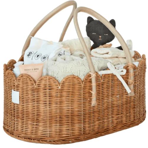 Bebe Bask Poppy Diaper Caddy Mocca