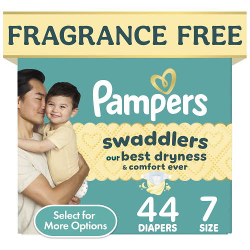 Pampers, Baby Diapers, Size 7, 44 Ct, Hypoallergenic Leakproof