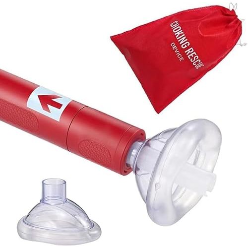 Heimlich Assistant Choking Rescue Device Bag for Emergency Situation, for Family use with 2 Size mask