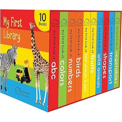 My First Library: Boxset of 10 Board Books for Kids
