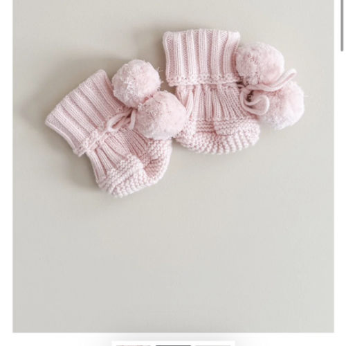 BOOTIES | POMPOM | BABY PINK – Petite Co au
