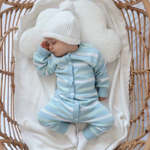 Mint Sherbet Long Sleeve Knit Romper