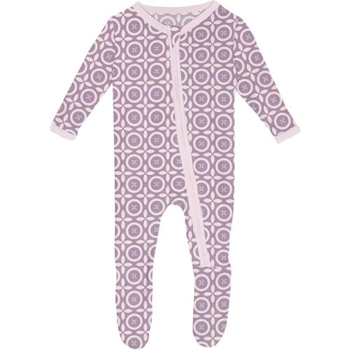 KicKee Baby & Toddler Zipper Footie – Ultra-Soft Viscose from Bamboo Pajamas with Flip Paws & Grips