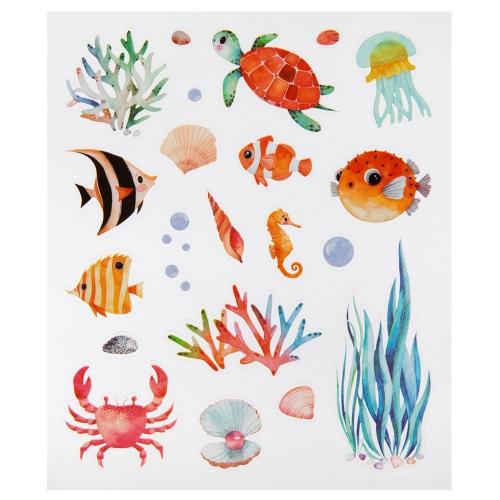 Sea Creatures Watercolor Stickers