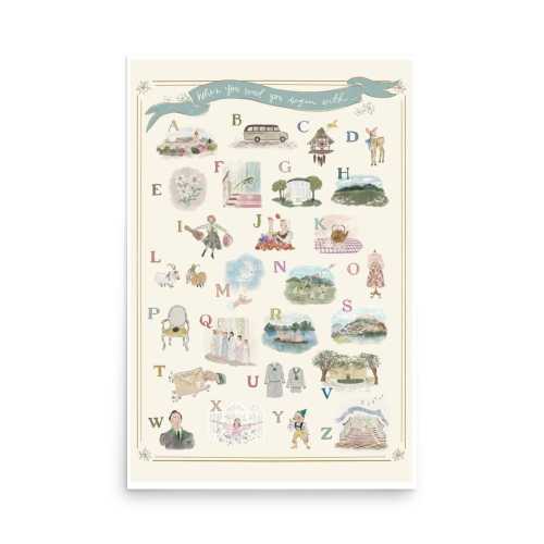 Sound of Music ABC Poster with Border