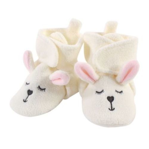 Hudson Baby Infant and Toddler Girl Cozy Fleece Booties, Modern Bunny