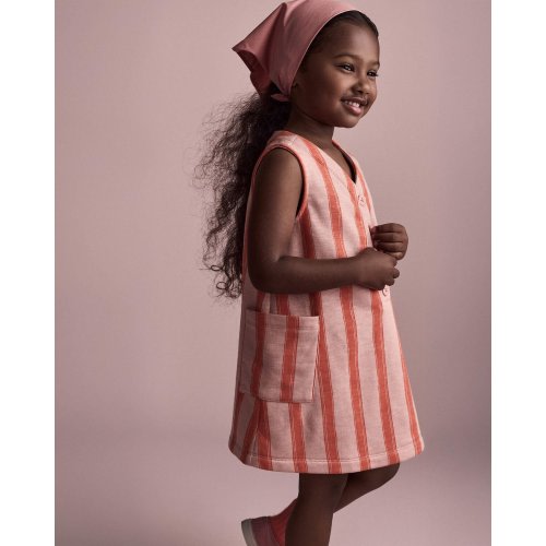 Toddler Girl Striped Pocket Dress - Orange - Otter Avenue | Carter's