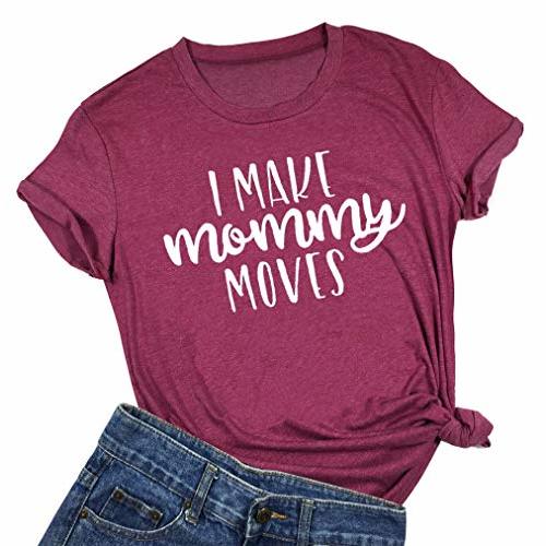 Women Funny Mama T Shirt Cute Mom Mommy Shirt Mother's Day Short Sleeve Graphic Top Casual Tees