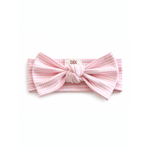 Pink Stripe / Ribbed Bow