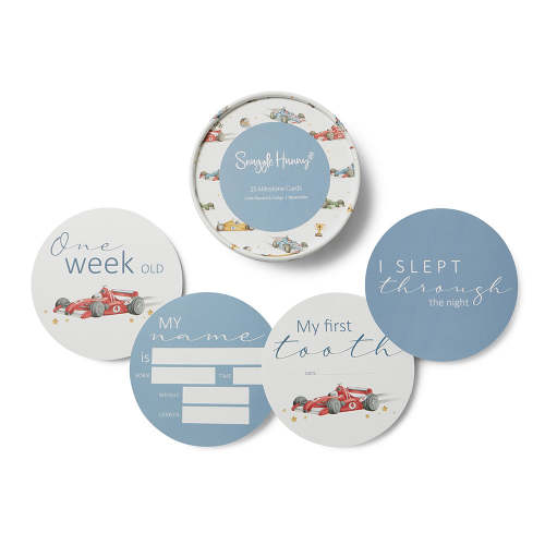 Little Racers & Indigo Reversible Milestone Cards