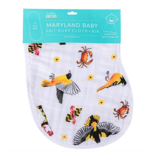 Baby Burp Cloth Bib: Maryland – Little Hometown