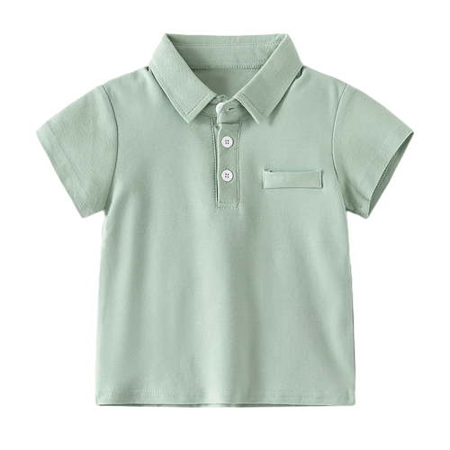 Toddler Boys Polo Shirts Summer Short Sleeve Solid Color Shirt Tops For Children Clothes Kids Stylish Outwear