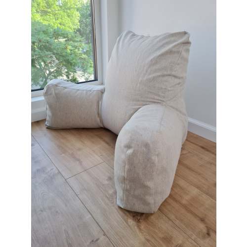 Hemp seat cushion filled organic hemp fiber filling with removable natural zippered cover