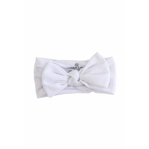 Solid White Knit Large Bow Headwrap | Caden Lane