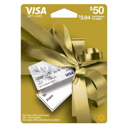 Visa Giftcard Wmt Ed Gc $50 Gold Gdb