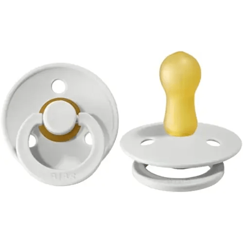 BIBS Pacifiers Colour Collection | Natural Rubber Baby Pacifier | Set of 2 BPA-Free Soothers | Made in Denmark | 0+ Months (Pack of 2) | Haze