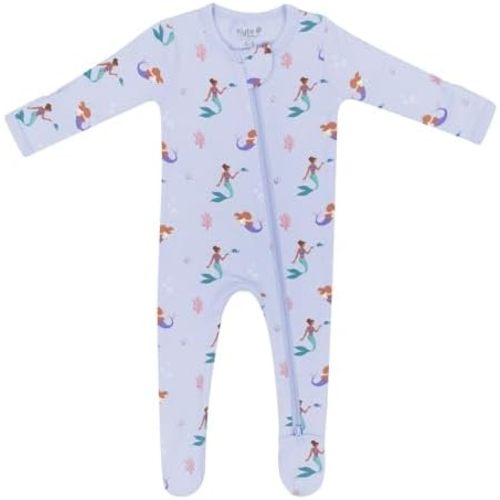 KYTE BABY Unisex Zipper Closure Footies, Rayon Made From Bamboo, 0-24 Months