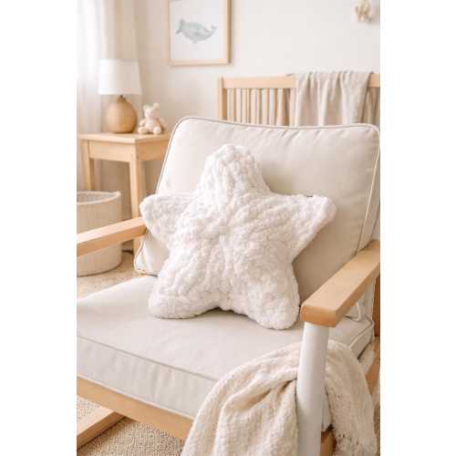 Hand Knit Starfish Plush | Chunky Knit Sea Star | Coastal Pillow, Nursery or Beach House Decor | Cozy Coastal Gift