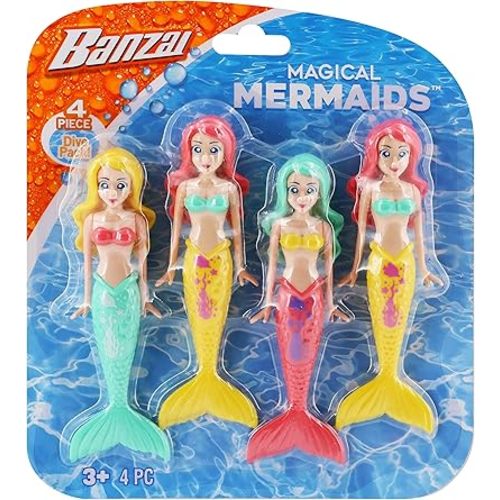 BANZAI Dive Mermaids 4pc Colors May Vary