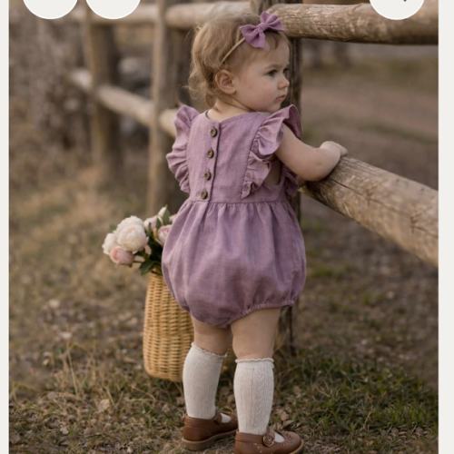 Gabriella Sleeveless Romper 3pc Set – Olive and Cradle