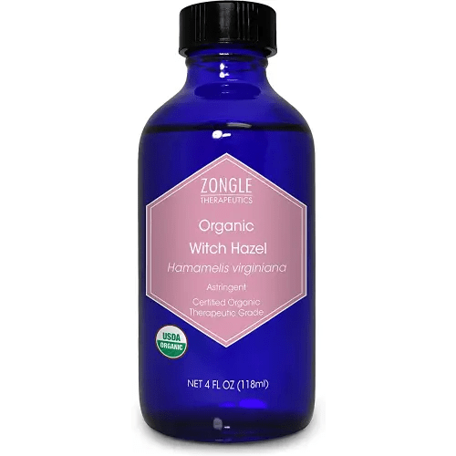 Organic, Witch Hazel – 100% Pure, Witch Hazel, for Face, Acne, Butt, Skin, Scalp, Hair, Body by Zongle Therapeutics, 4 OZ
