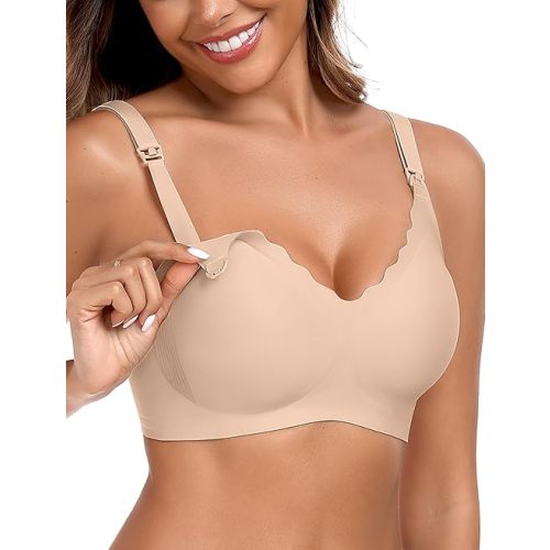 OEAK Nursing Bra for Breastfeeding Soft Supportive Maternity Bras Comfortable Wireless Pregnancy Bras Hands Free Pumping Bras
