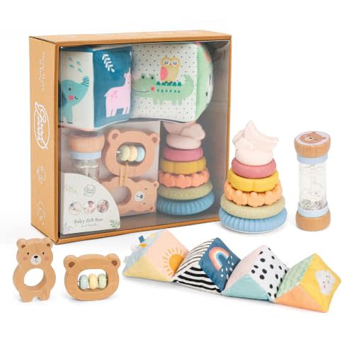 Goodevas Baby Gift Box 6-9 Months – Montessori-Inspired, for Boys & Girls | Ages 6-9 Months, Montessori Style, Newborn Set, Unisex
