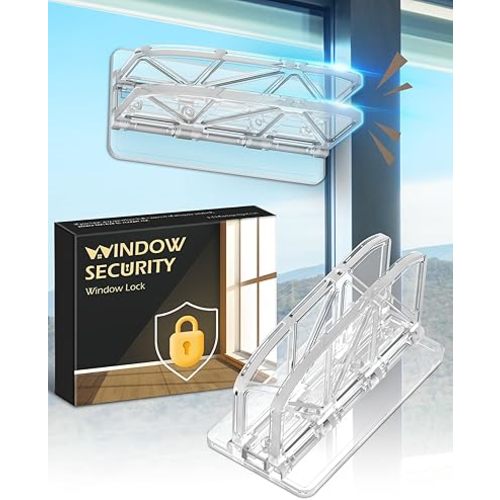 Sliding Door Lock Window Locks - 2 Pack Sliding Glass Door Lock for Child Safety Closet Door Security Locks for Kids Home Security Door Lock Safety Childproof for Inside Flip Door Latches Bar Stopper
