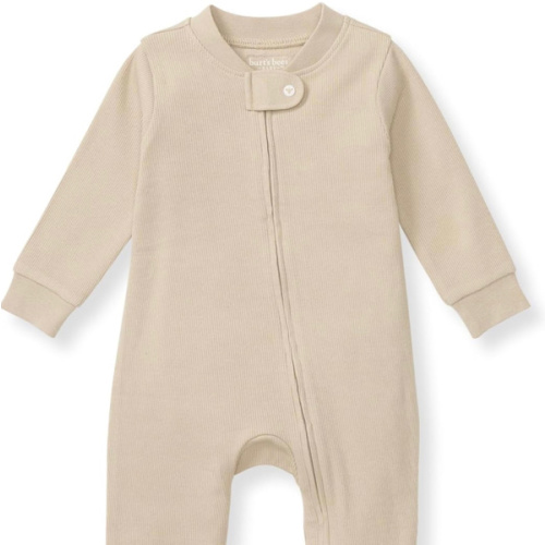 Burt's Bees Baby Boys Sleep and Play PJs, 100% Organic Cotton One-Piece Zip Front Romper Jumpsuit Pajamas