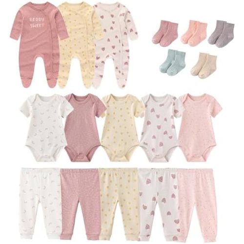 falianni Unisex Baby 18-Piece Layette Set,New Born Clothing,0-12M