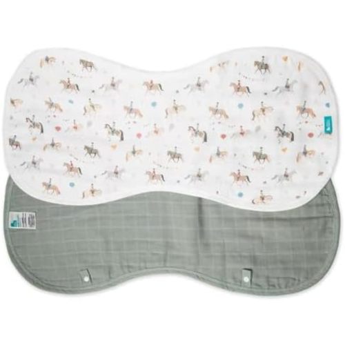 Love to Dream Baby Burp Cloths, 2-Pack Organic Cotton Muslin, Highly Absorbent & Extra Soft