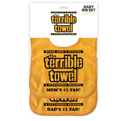 Pittsburgh Steelers Terrible Towel Parent Bib Set