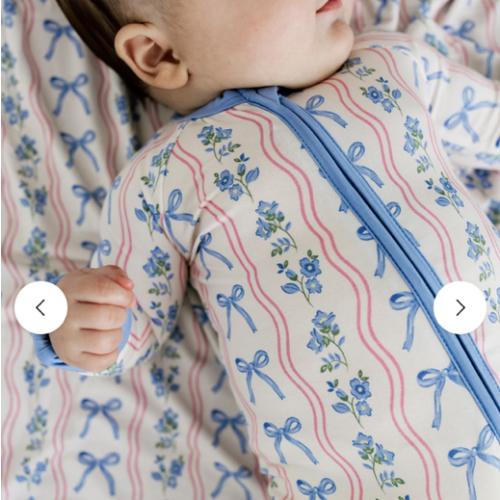 Amelia Bow Zipper Romper – In My Jammers
