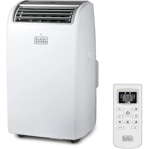 BLACK+DECKER 12,000 BTU Portable Air Conditioner up to 550 Sq. with Remote Control, White